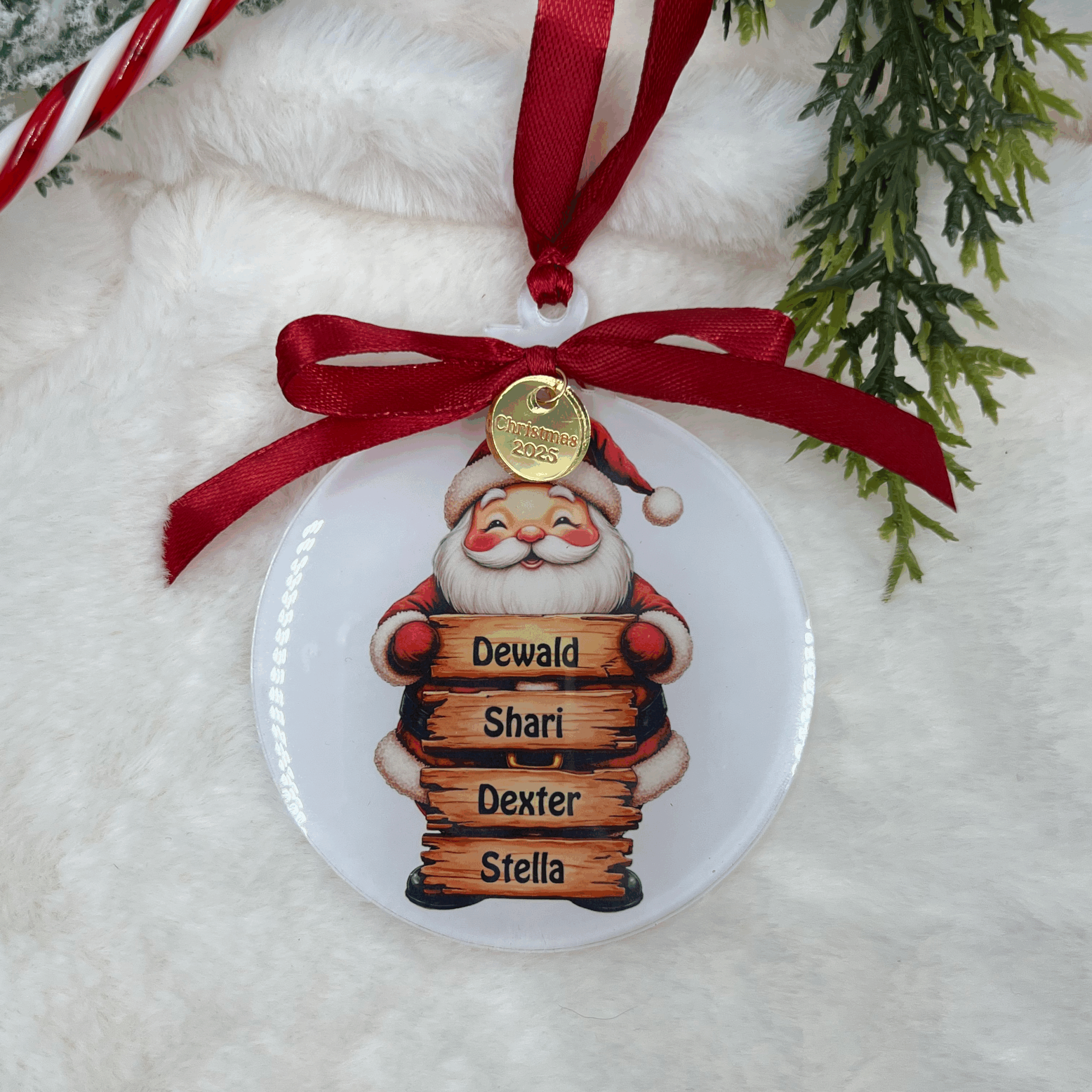 IMG_1287 Santa Family Name Ornament - Image 3