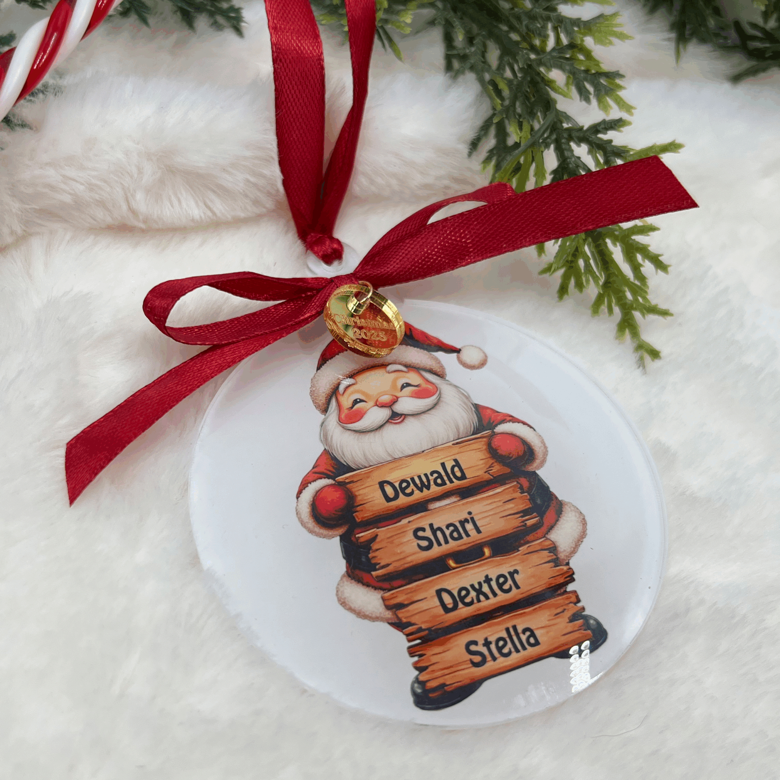 IMG_1289 Santa Family Name Ornament - Image 5